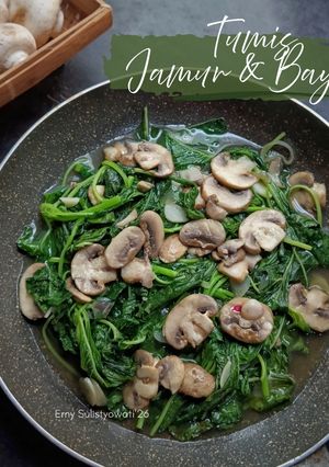 Foto resep Tumis Jamur & Bayam