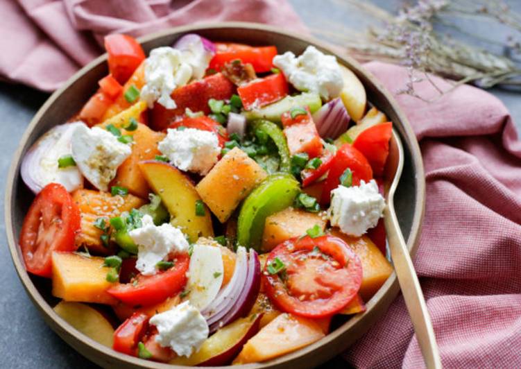 SALADE AUX NECTARINES ET TOMATES 🍑