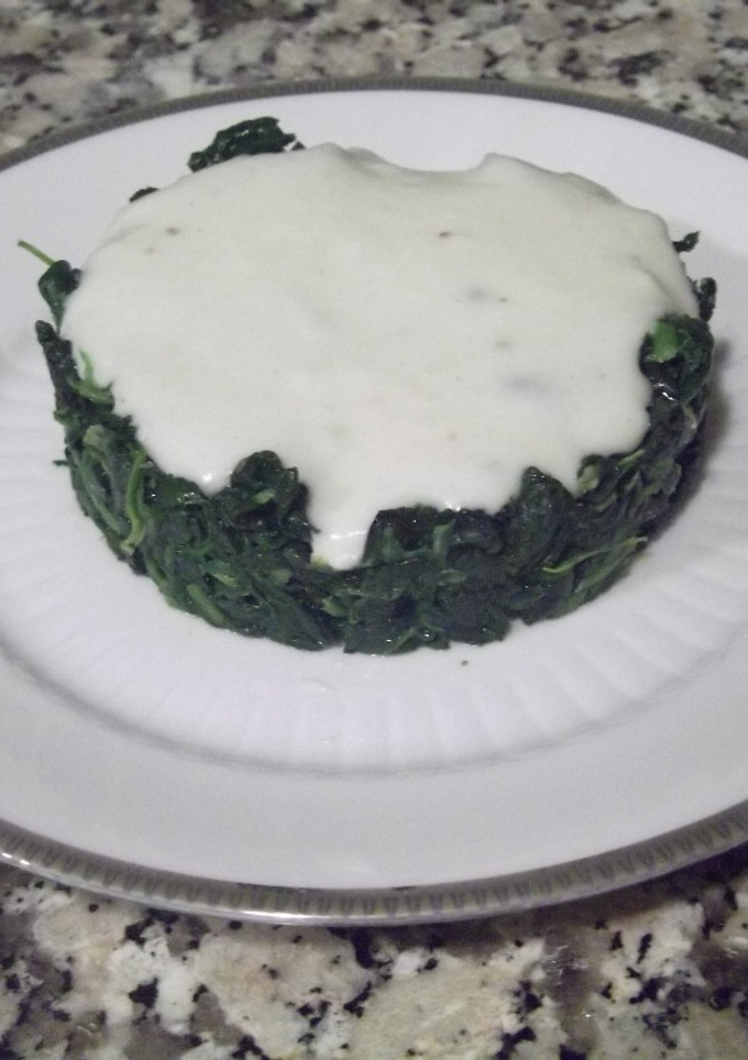 Una foto de Espinacas a la crema