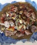 Wok de Cerdo, Vegetales y Frutas