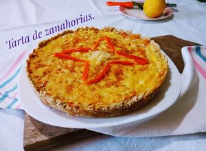 Una foto de Tarta de Zanahorias. / Crostrata di carote con fiocchi de'avena
