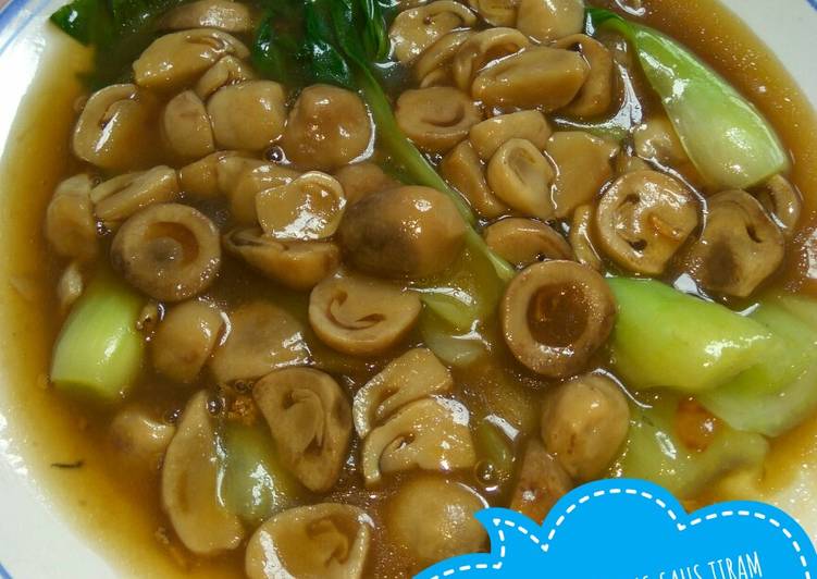 Pokcoy jamur merang saus tiram 🌾🍄