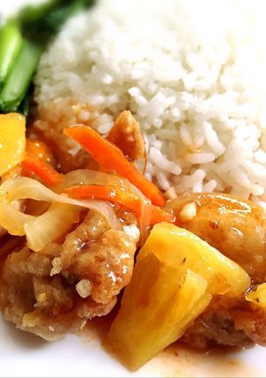Foto resep Ayam Goreng Tepung Saus Asam Manis simple