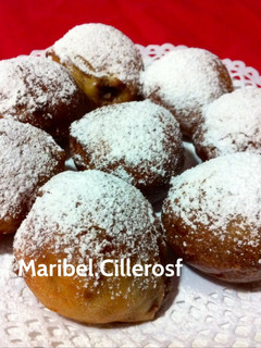 Una foto de Buñuelos rellenos de chocolate