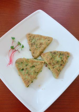 Hình của món Bánh hà biển rau mầm cho bé.