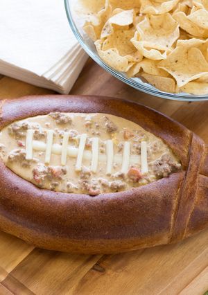 A picture of Football Dip Bowl.
