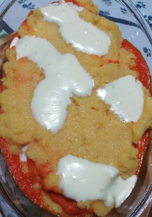Una foto de Polenta rápida con tomate frito