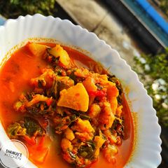 A picture of Shalgam ki sabzi Or Turnip curry.