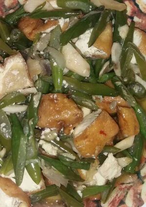 Foto resep Oseng buncis tahu