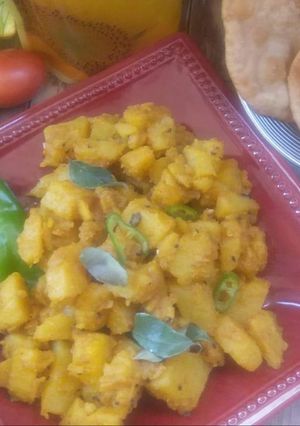 A picture of Alu bhujia.