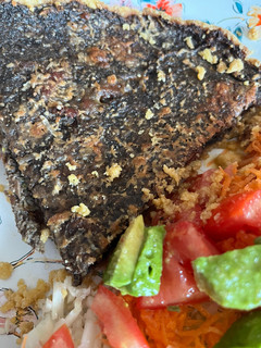 Una foto de Quiche o tarta de Hongos y tocino sin gluten