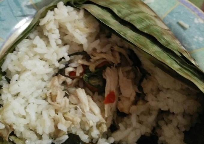 Resep Nasi bakar teri medan plus ayam oleh Indah Handayani