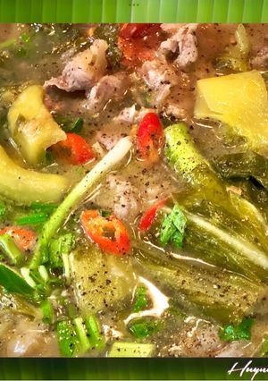 Hình của món Canh Dưa Cải Nấu Dẻ Sườn Bò.
