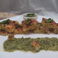 A picture of Leftover Chapati Dhokla.