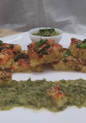 A picture of Leftover Chapati Dhokla.