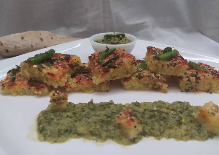 Recipe of Homemade Leftover Chapati Dhokla