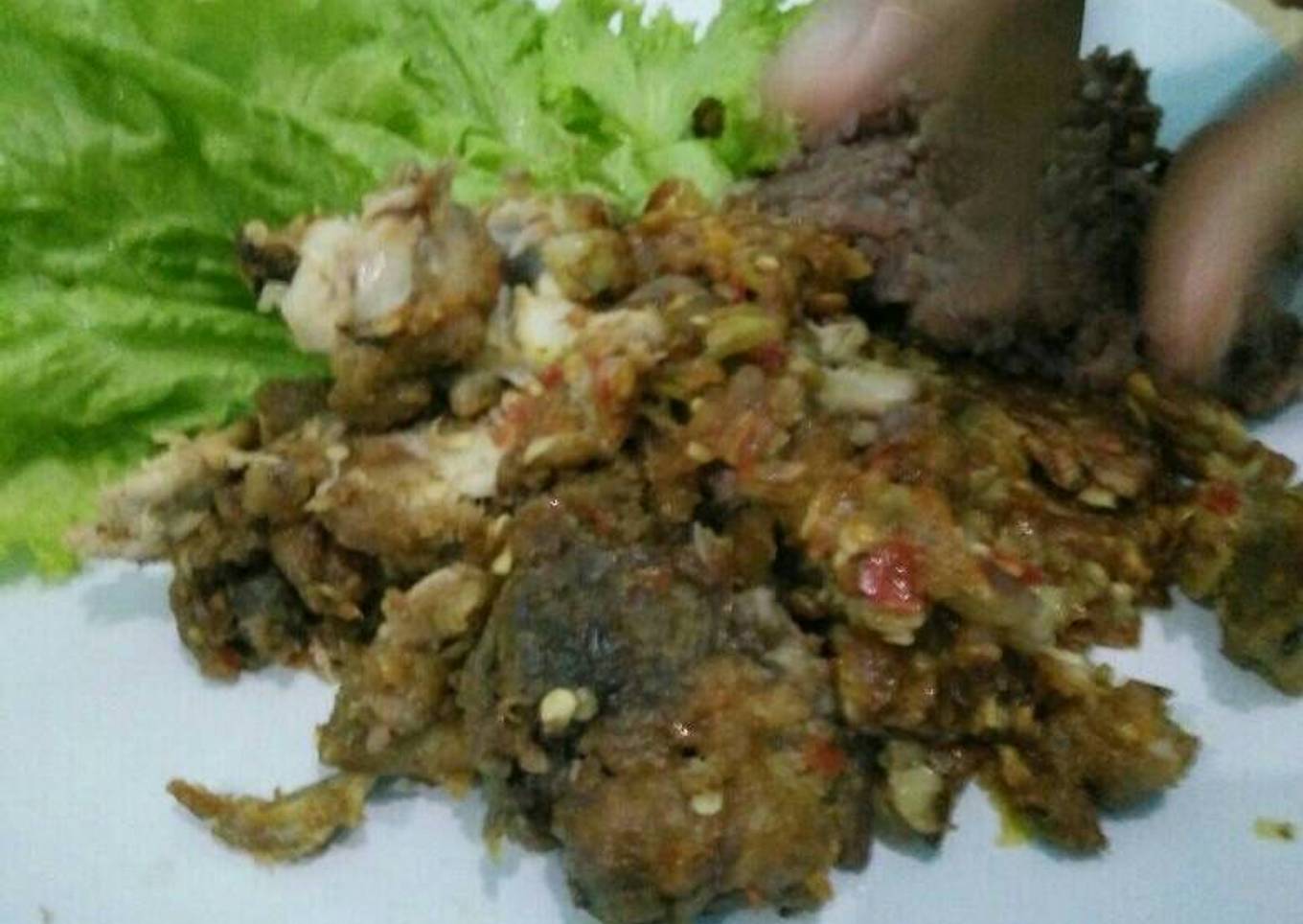 Ayam geprek sambel bawang