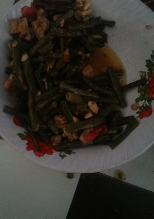 Foto resep Kacang panjang tumis campur tempe