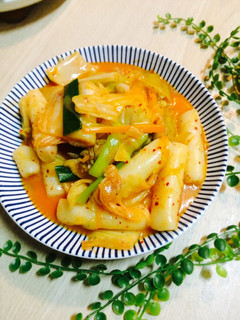 韓式泡菜炒年糕 的食譜成品照片