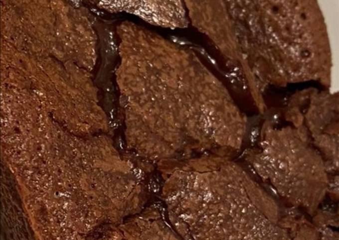 Brownie fondant au chocolat noir 🍫🍵