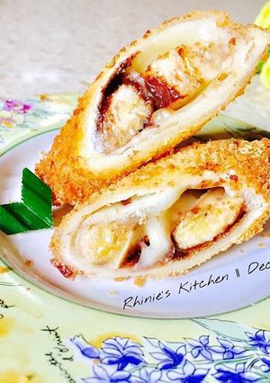 Foto resep Roti gulung pisang keju cokelat