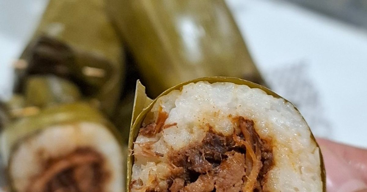 Arem Arem isi Rendang Daging Sapi