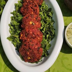 Beetroot vada A picture of Beetroot vada.