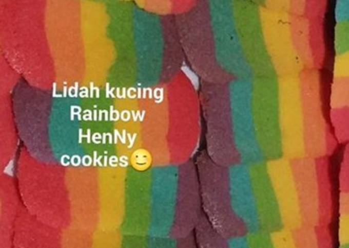 Mudah Banget Membuat Resep Lidah kucing rainbow