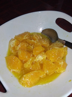 Una foto de Postre de naranja