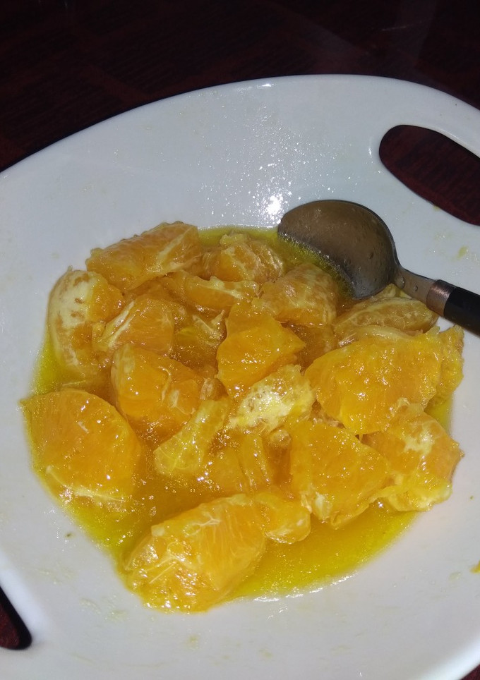 Una foto de Postre de naranja