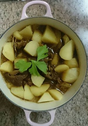 Foto resep kentang masak urat (tetelan) sapi