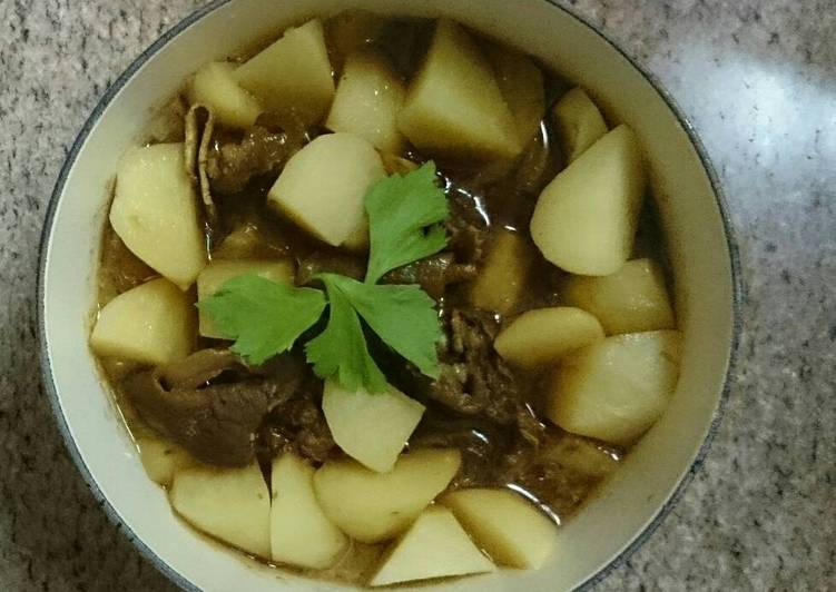 Cara Buat kentang masak urat (tetelan) sapi Yang Mudah