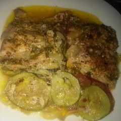 A picture of Dorado 🐠 al horno con vegetales 😋.