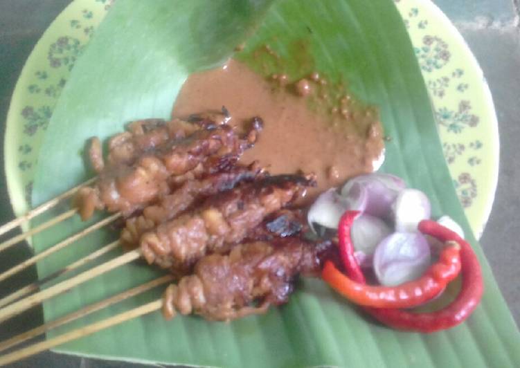 Sate jamur saos kacang simpel