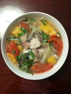Hình của món Bún cá mú.