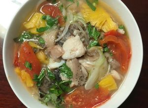 Hình của món Bún cá mú.