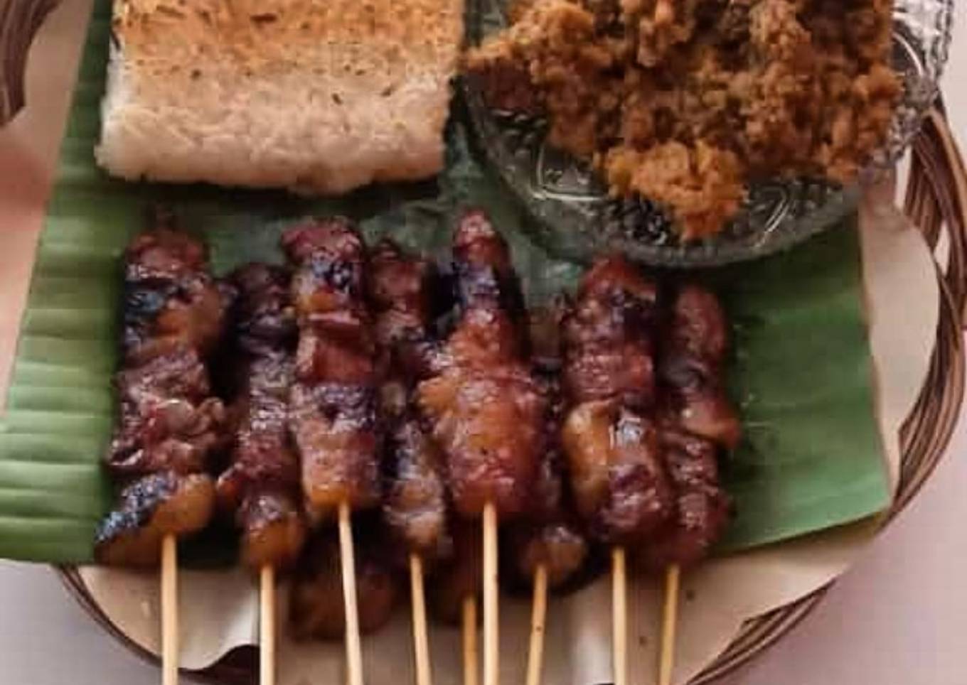 Sate Maranggi dan sambal oncom dan ketan bakar