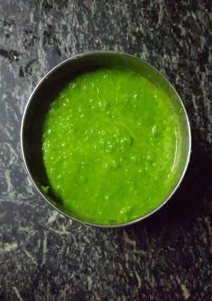 A picture of स्प्रिंग अनियन चटनी.