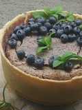 Tarta soufflé de arándanos con requesón