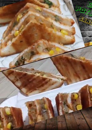 A picture of Corn Potatoes Sandwich Easy Sandwich Recipe.