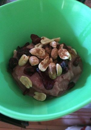 Una foto de Helado vegano de fresa