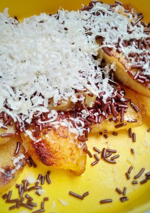 Foto resep 16. Pisang panggang keju mesis