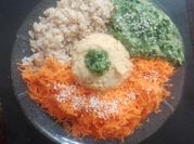 Una foto de arroz con kale