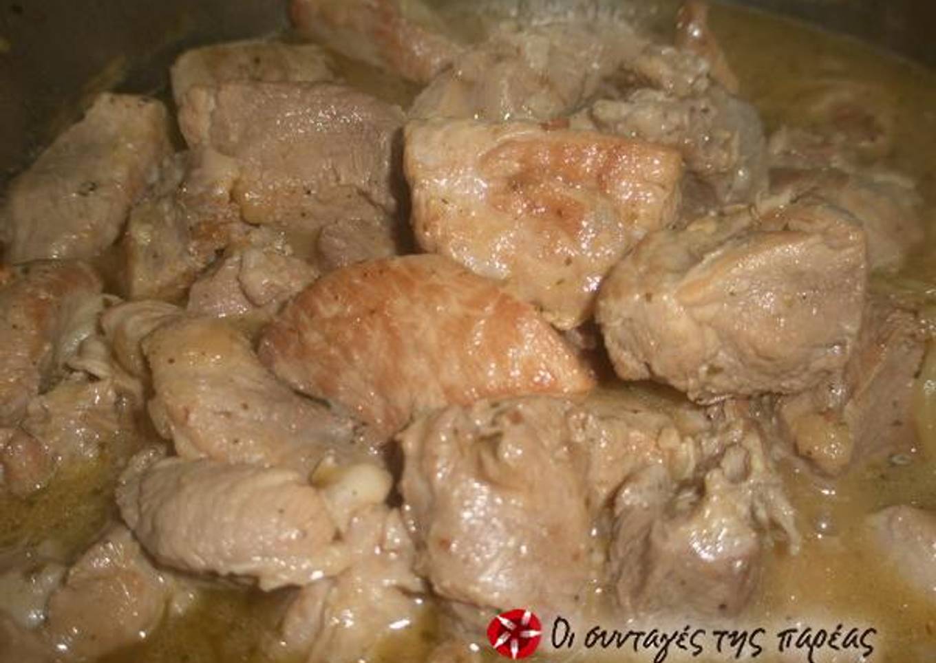 Pan-fried pork in wine