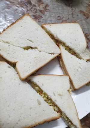 A picture of Vegetable egg sandwich.