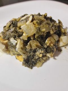 Una foto de Majaillo de acelgas con huevo duro
