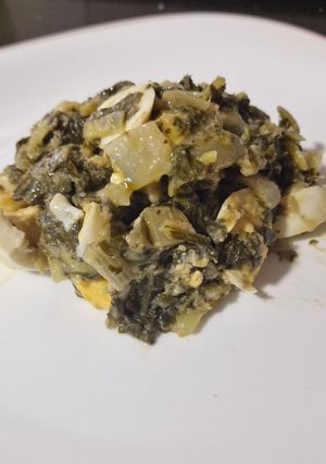Una foto de Majaillo de acelgas con huevo duro