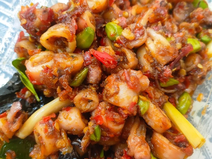 Easy Steps to Prepare Recipes Sambal Cumi Pete 🦑 the So Delicious Perfect.