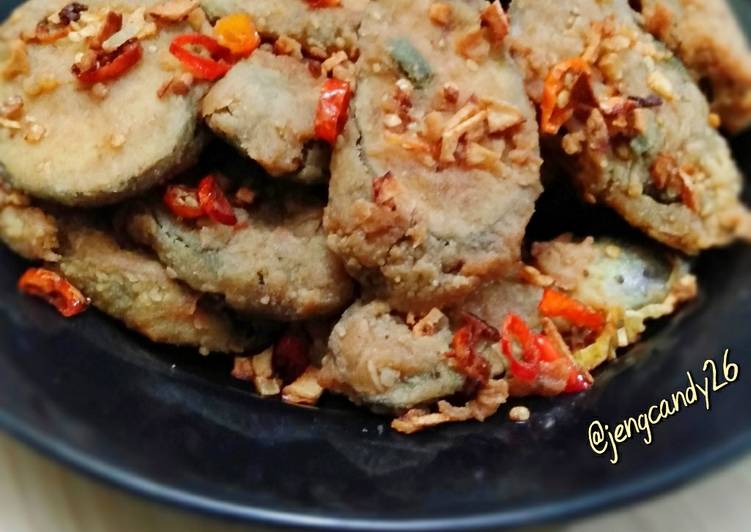 Langkah Mudah untuk Menyiapkan 183. Terong Crispy Cabe Garam Anti Gagal