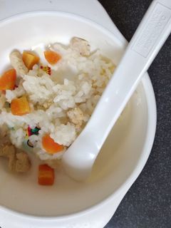 Foto resep Nasi tim ayam wortel MPASI